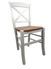 Carica l'immagine nel visualizzatore di Gallery, Sedia Cross, Paesana X, in Legno Massello, Vari Colori e Sedute, Ordine Minimo 2 Pezzi