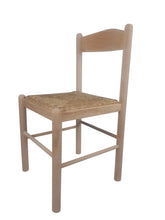 Carica l'immagine nel visualizzatore di Gallery, Sedia Pisa, in Legno Massello, Seduta in Paglia, Varie Colorazioni Disponibili