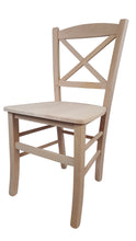 Carica l'immagine nel visualizzatore di Gallery, Sedia Cross, Paesana X, in Legno Massello, Vari Colori e Sedute, Ordine Minimo 2 Pezzi
