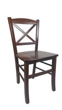 Carica l'immagine nel visualizzatore di Gallery, Sedia Cross, Paesana X, in Legno Massello, Vari Colori e Sedute, Ordine Minimo 2 Pezzi