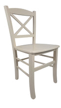 Carica l'immagine nel visualizzatore di Gallery, Sedia Cross, Paesana X, in Legno Massello, Vari Colori e Sedute, Ordine Minimo 2 Pezzi