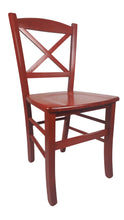 Carica l'immagine nel visualizzatore di Gallery, Sedia Cross, Paesana X, in Legno Massello, Vari Colori e Sedute, Ordine Minimo 2 Pezzi