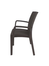 Carica l'immagine nel visualizzatore di Gallery, Sedia Indy, in Polipropilene, Impilabile, con Braccioli, Esterno Interno Campeggio Giardino 100% Made in Italy
