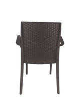 Carica l'immagine nel visualizzatore di Gallery, Sedia Indy, in Polipropilene, Impilabile, con Braccioli, Esterno Interno Campeggio Giardino 100% Made in Italy