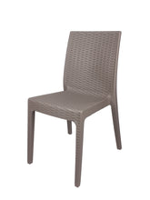Carica l'immagine nel visualizzatore di Gallery, Sedia Selene, in Resina, Simil Rattan, Vari Colori, Esterno, Giardino, Alta qualità, Impilabile