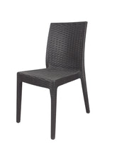 Carica l'immagine nel visualizzatore di Gallery, Sedia Selene, in Resina, Simil Rattan, Vari Colori, Esterno, Giardino, Alta qualità, Impilabile