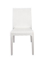 Carica l'immagine nel visualizzatore di Gallery, Sedia Selene, in Resina, Simil Rattan, Vari Colori, Esterno, Giardino, Alta qualità, Impilabile