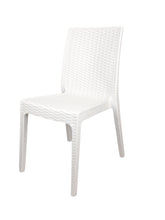 Carica l'immagine nel visualizzatore di Gallery, Sedia Selene, in Resina, Simil Rattan, Vari Colori, Esterno, Giardino, Alta qualità, Impilabile