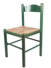 Carica l'immagine nel visualizzatore di Gallery, Sedia Pisa, in Legno Massello, Seduta in Paglia, Varie Colorazioni Disponibili