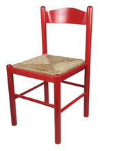 Carica l'immagine nel visualizzatore di Gallery, Sedia Pisa, in Legno Massello, Seduta in Paglia, Varie Colorazioni Disponibili