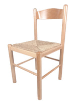 Carica l'immagine nel visualizzatore di Gallery, Sedia Pisa, in Legno Massello, Seduta in Paglia, Varie Colorazioni Disponibili