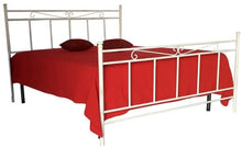Carica l'immagine nel visualizzatore di Gallery, Letto 1 Piazza e Mezza, in Ferro BATTUTO, Modello Rita, Vari Colori, 100% MADE IN ITALY
