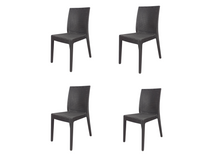 Carica l'immagine nel visualizzatore di Gallery, Sedia Selene, in Resina, Simil Rattan, Vari Colori, Esterno, Giardino, Alta qualità, Impilabile