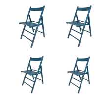 Carica l'immagine nel visualizzatore di Gallery, Set da 4 Sedie Pieghevoli, in Legno di Faggio, Robuste Casa Interno Giardino, 100% Made in Italy