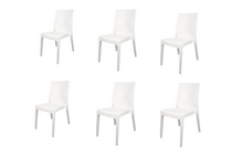 Carica l'immagine nel visualizzatore di Gallery, Sedia Selene, in Resina, Simil Rattan, Vari Colori, Esterno, Giardino, Alta qualità, Impilabile