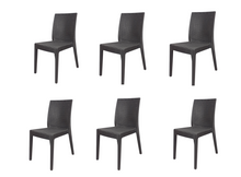 Carica l'immagine nel visualizzatore di Gallery, Sedia Selene, in Resina, Simil Rattan, Vari Colori, Esterno, Giardino, Alta qualità, Impilabile