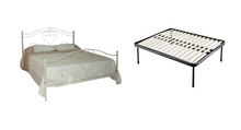 Carica l'immagine nel visualizzatore di Gallery, Letto Matrimoniale, Ferro BATTUTO, Modello Cuore, Vari Colori, 100% Made in Italy