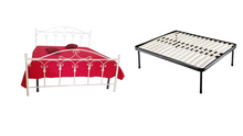 Carica l'immagine nel visualizzatore di Gallery, Letto Matrimoniale, Ferro BATTUTO, Modello Lancia, Vari Colori, 100% Made in Italy