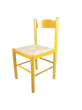 Carica l'immagine nel visualizzatore di Gallery, Sedia Pisa, in Legno Massello, Seduta in Paglia, Varie Colorazioni Disponibili