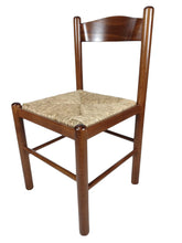 Carica l'immagine nel visualizzatore di Gallery, Sedia Pisa, in Legno Massello, Seduta in Paglia, Varie Colorazioni Disponibili
