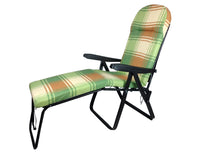 Carica l'immagine nel visualizzatore di Gallery, Poltrona Sdraio Pompei, Telaio in Ferro Imbottito, Comoda, Reclinabile in 6 Posizioni, Pieghevole PIC- Nic Esterno Interno 100% Made in Italy