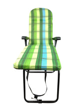 Carica l'immagine nel visualizzatore di Gallery, Poltrona Sdraio Pompei, Telaio in Ferro Imbottito, Comoda, Reclinabile in 6 Posizioni, Pieghevole PIC- Nic Esterno Interno 100% Made in Italy