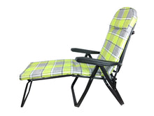 Carica l'immagine nel visualizzatore di Gallery, Poltrona Sdraio Pompei, Telaio in Ferro Imbottito, Comoda, Reclinabile in 6 Posizioni, Pieghevole PIC- Nic Esterno Interno 100% Made in Italy