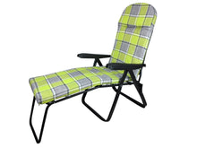 Carica l'immagine nel visualizzatore di Gallery, Poltrona Sdraio Pompei, Telaio in Ferro Imbottito, Comoda, Reclinabile in 6 Posizioni, Pieghevole PIC- Nic Esterno Interno 100% Made in Italy