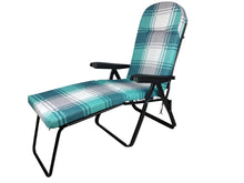 Carica l'immagine nel visualizzatore di Gallery, Poltrona Sdraio Pompei, Telaio in Ferro Imbottito, Comoda, Reclinabile in 6 Posizioni, Pieghevole PIC- Nic Esterno Interno 100% Made in Italy