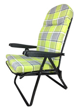 Carica l'immagine nel visualizzatore di Gallery, Poltrona Sdraio Pompei, Telaio in Ferro Imbottito, Comoda, Reclinabile in 6 Posizioni, Pieghevole PIC- Nic Esterno Interno 100% Made in Italy