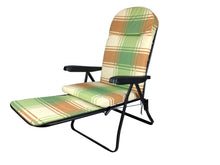 Carica l'immagine nel visualizzatore di Gallery, Poltrona Sdraio Pompei, Telaio in Ferro Imbottito, Comoda, Reclinabile in 6 Posizioni, Pieghevole PIC- Nic Esterno Interno 100% Made in Italy