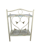 Carica l'immagine nel visualizzatore di Gallery, Letto Matrimoniale a Baldacchino, Ferro BATTUTO, Modello Cuore, Qualità 100% Made in Italy