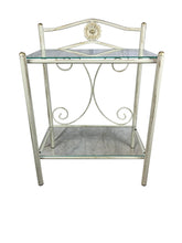 Carica l'immagine nel visualizzatore di Gallery, Comodini in Ferro Battuto, Vari Modelli e Colori, ALTA QUALITA', Base Letto Camera 100% MADE IN ITALY