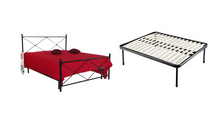 Carica l'immagine nel visualizzatore di Gallery, Letto Matrimoniale, Ferro BATTUTO, Vari Colori, Modello Thomas, 100% Made in Italy