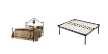 Carica l'immagine nel visualizzatore di Gallery, Letto Matrimoniale, Ferro BATTUTO, Modello Sofia, Vari Colori, 100% Made in Italy
