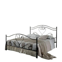 Carica l'immagine nel visualizzatore di Gallery, Letto Matrimoniale, Ferro BATTUTO, Modello Cuore, Vari Colori, 100% Made in Italy
