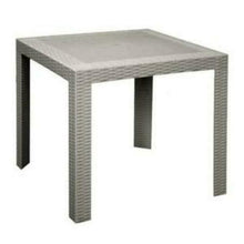 Carica l'immagine nel visualizzatore di Gallery, Tavolo 80x80 in Polyrattan, Modello Dallas, per Esterno, Giardino, per Interno