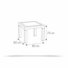 Carica l'immagine nel visualizzatore di Gallery, Tavolo 80x80 in Polyrattan, Modello Dallas, per Esterno, Giardino, per Interno