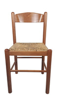 Carica l'immagine nel visualizzatore di Gallery, Sedia Pisa, in Legno Massello, Seduta in Paglia, Varie Colorazioni Disponibili