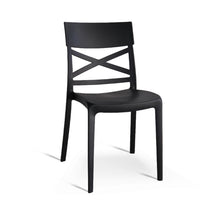 Carica l'immagine nel visualizzatore di Gallery, Sedam Set 4 Sedie da Giardino in Polipropilene Alba antracite