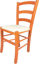 Carica l'immagine nel visualizzatore di Gallery, Sedia Venezia Paesana, SEDUTA IMBOTTITA, in Legno Massello, Vari Colori, Alta qualità, Ordine Minimo 2 Pezzi