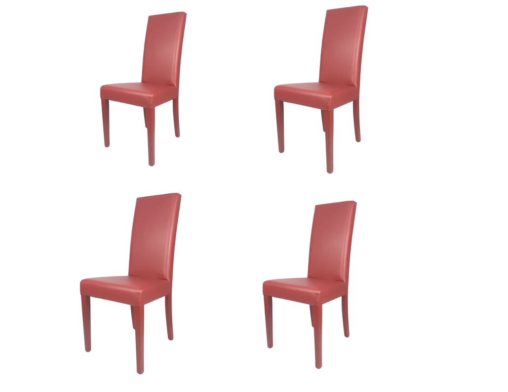 Set 6 Sedie Da Pranzo Denver Imbottite - Ecopelle Beige Con Gambe Noce, 100x47x46cm - Foto 10