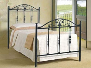 Yaheetech Letto Singolo in Ferro Battuto a Doghe Struttura Letto in Metallo 90 x 190 cm Stile Rustico Moderno Testiera Elegante Nero Portata 136 kg Yaheetech Letto Singolo in Ferro Battuto a Doghe Struttura Letto in Metallo 90 x 190 cm Stile Rustico Moderno Testiera Elegante Nero Portata 136 kg